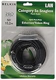 Belkin 50-Foot RJ45 CAT5E Patch Cable, Snagless Molded (Black)