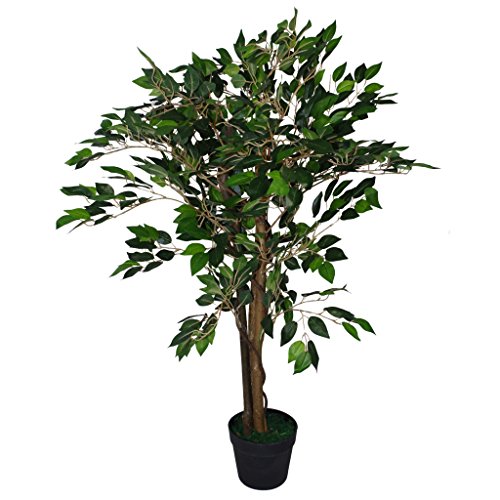 Ficus Plante Artificielle Vert 90 cm