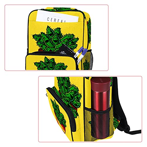 Sac à dos ordinateur portable imprimé cactus jaune idéal pour travail