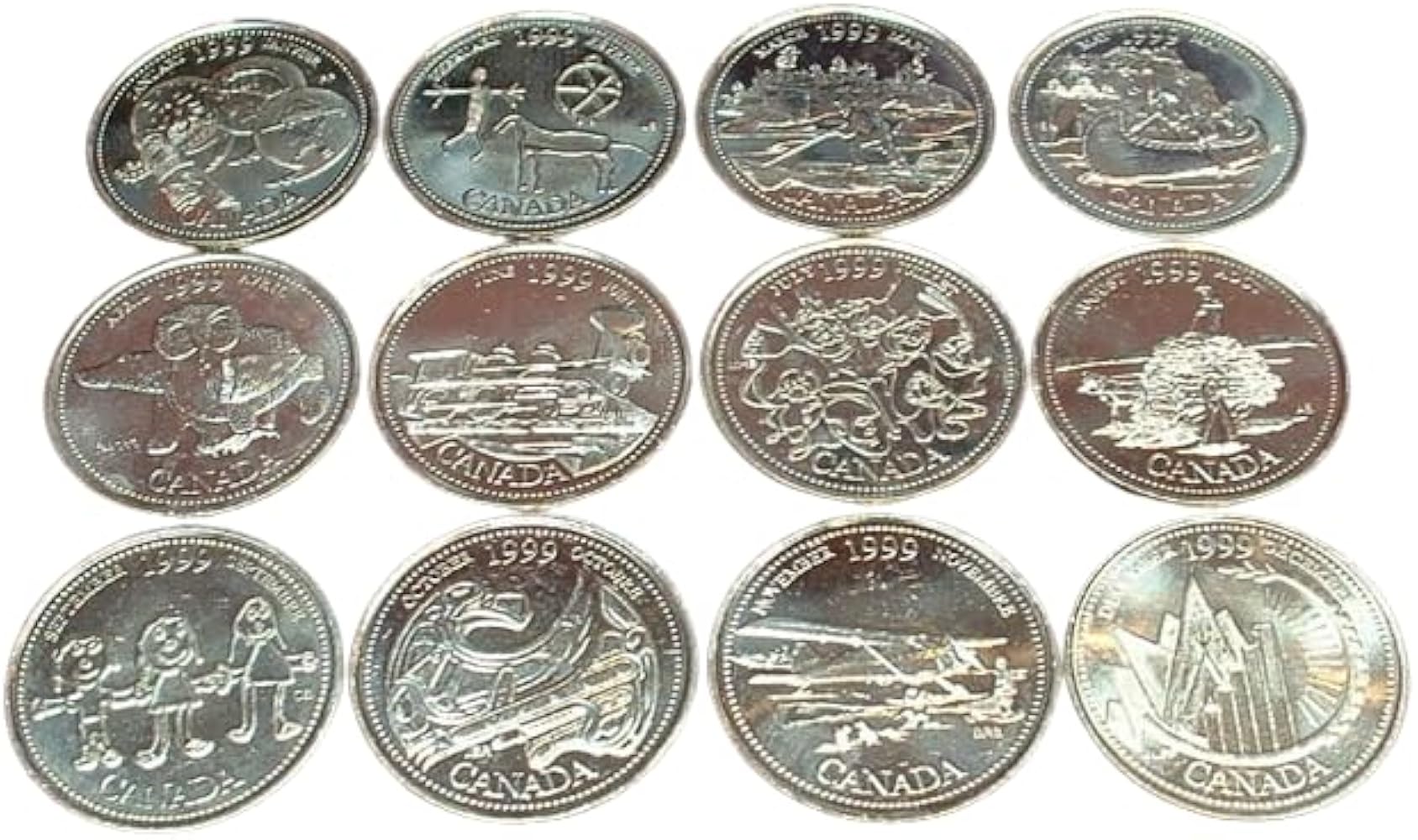 Royal Canadian Mint 1999 Canada Millennium Commemorative Quarters