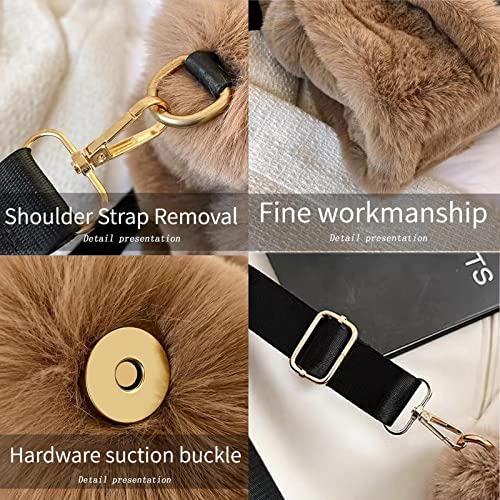 Bolso tote peludo para mujer miniatura 5