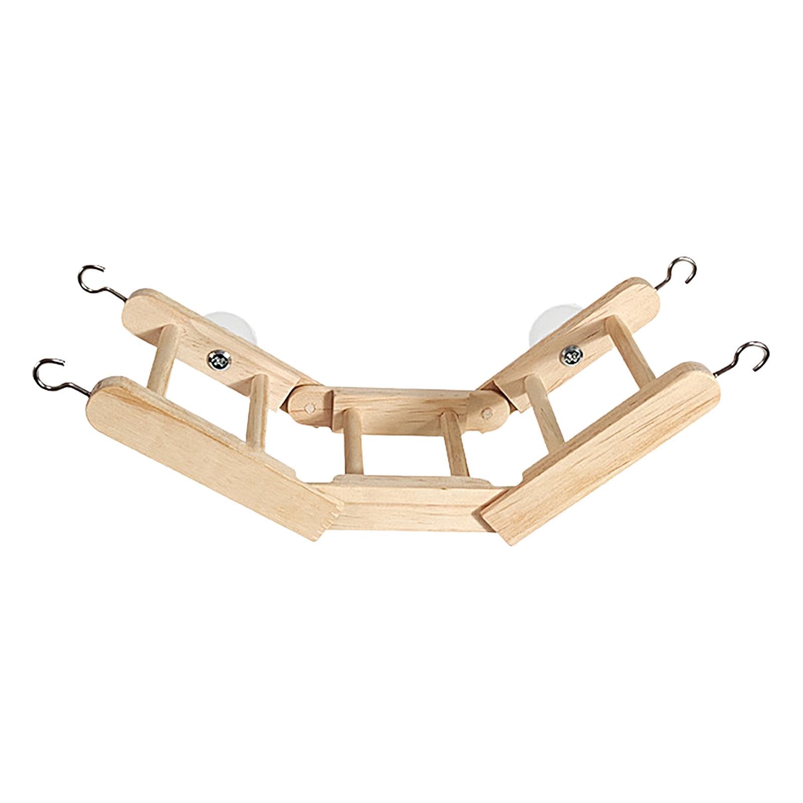 Escaleras para pájaros para loros,Escalera para pájaros para jaula - Escalera de escalada de jaula de madera | Juguetes multiusos para moler picos de pájaros para periquitos, loros, periquitos y colib