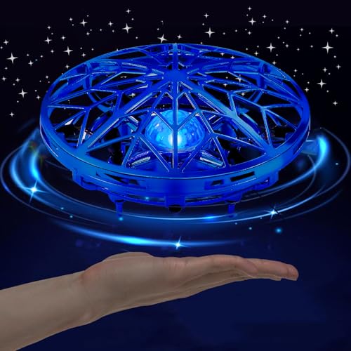 UFO-Drohne Flughelikopter-Spielzeug für Kinder – 360° handsfreier Bewegungssensor mit coolen LED-Leuchten, handgesteuertes Flugspielzeug als Geschenk für Jungen und Mädchen ab 6–14 Jahren UFO-Drohne Flughelikopter-Spielzeug für Kinder – 360° handsfreier Bewegungssensor mit coolen LED-Leuchten, handgesteuertes Flugspielzeug als Geschenk für Jungen und Mädchen ab 6–14 Jahren