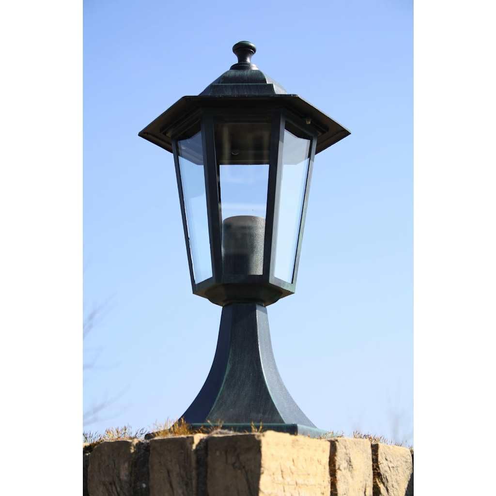 vidaXL 2X Lámpara de Jardín Luz Exterior iluminación Patio Iluminación Terraza Entrada Exterior al Aire Libre Aluminio Verde Oscuro/Negro