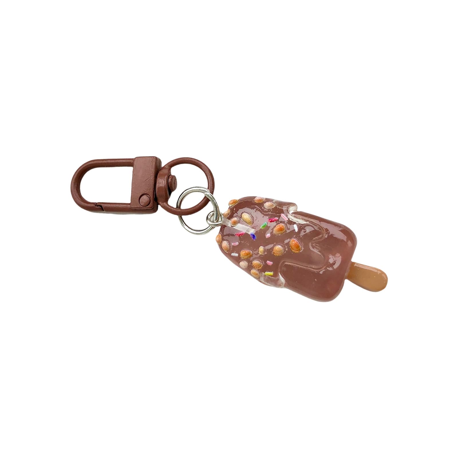 Bottone Artistic Ice Cream Keychain Vibrant Resin Accessory Versatile Phone Wallet Decors Youthful for Special Occasions Ice Cream Keychain Ornament