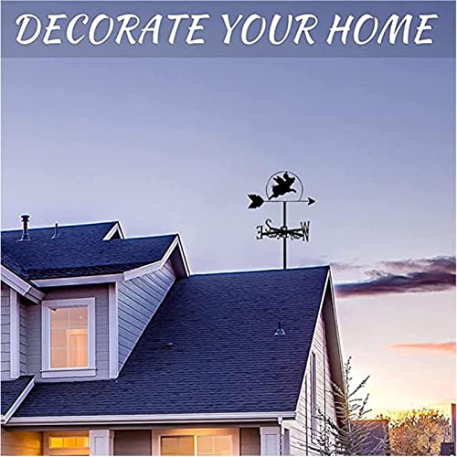 Weather Vane For Roofs，Weather Vanes For Yard Large，Weathervane For Fence，For Outdoor Sheds Iron Yard Roof Barns Cupolas Decoration-Flying Pig Weather Vane Garden Wind Vane #TOP5