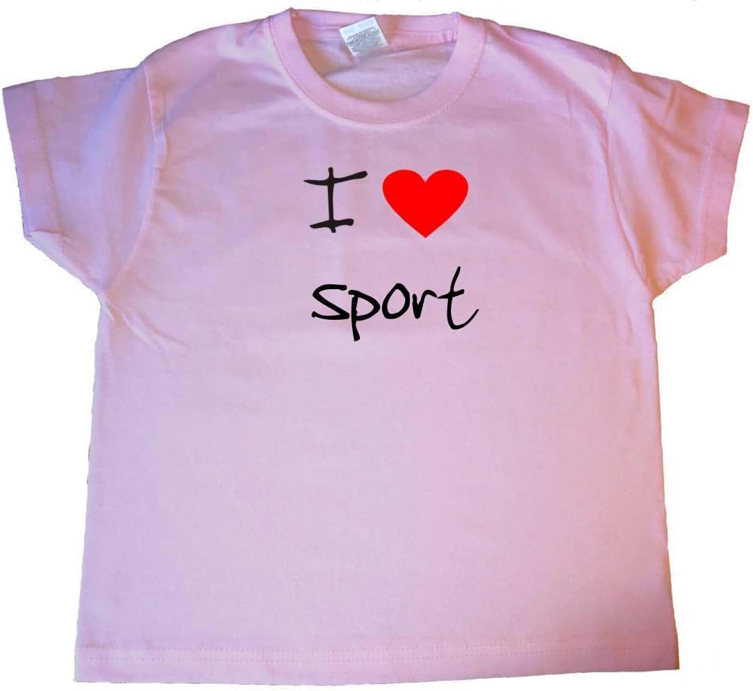 I Love Heart Sport Pink Kids T-Shirt