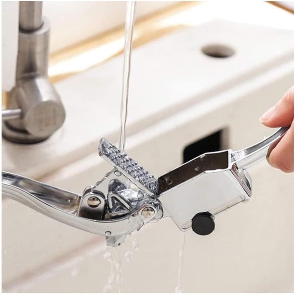 High Effective Garlic Press ，Garlic Press Garlic Press Ginger Crusher Stainless Steel Kitchen Supplies Extrusion Tool Garlic Peeler Garlic Mincer Crusher