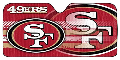 FANMATS Promark NFL - San Francisco 49ers Auto Shade 59\" x 29.5\", Red, 27.5\" x 58\" - Thumbnail 2