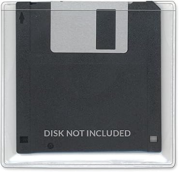 StoreSMART - Peel & Stick Pocket - for 3.5" Floppy Disks - Clear Plastic - 100-Pack - ZSTB788S-100