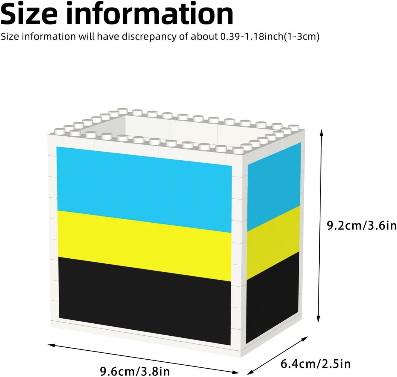 Flag Of The Sultanate Of Burongan Print Uv Print Block Pencil Cup, Detachable Creative Block Desk Organizer Office Abs Pen Holder image 3