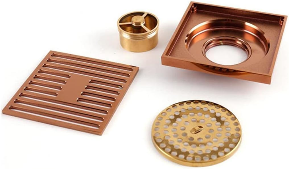 Square Floor Waste Grates Bathroom Shower Drain Antique Bronze or Chrome or Brushed nicke Floor Drain(E)