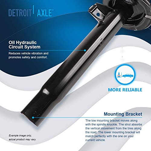 Image of Detroit Axle - Front Struts for BMW 320i 323Ci 323i 325Ci 325i 328Ci 328i 330Ci 330i, 2 Struts w /Coil Spring Assembly Ready Struts Shocks Replacement Suspension [Models without Sport Suspension]