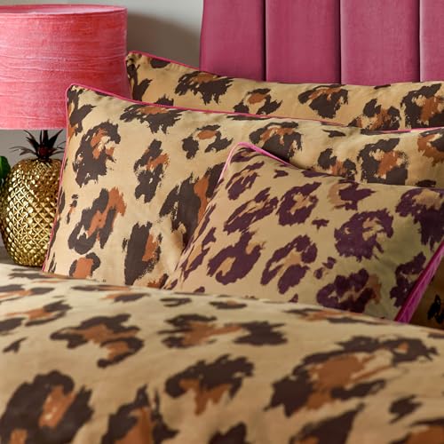 Coussin garni de polyester en velours True Leopard 43x43cm multicolore - 7