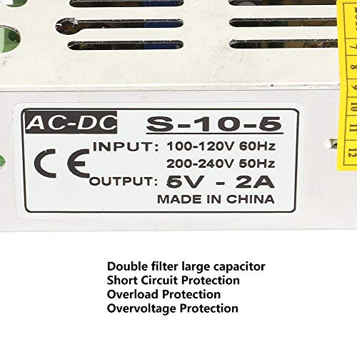 Image of 5V DC 10W /25W Switching Power Supply, Power Supply Transformer Adapter Dimmable LED Transformer Power Supply Driver Transformer (5V 2A)
