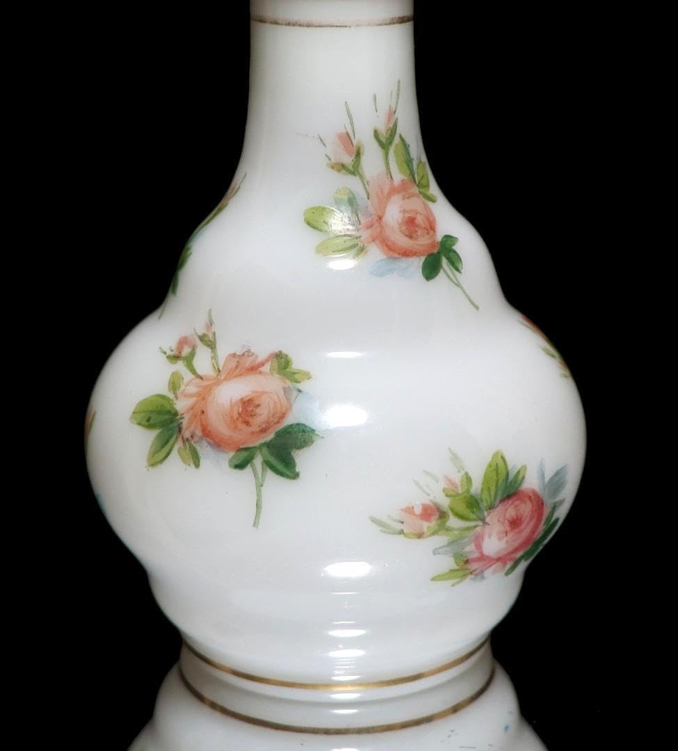 オールド・バカラ 純白 薔薇文 オパーリンクリスタル製 金彩エナメル カラフ Amazon.co.jp: オールドバカラ 純白 薔薇文 オパーリン