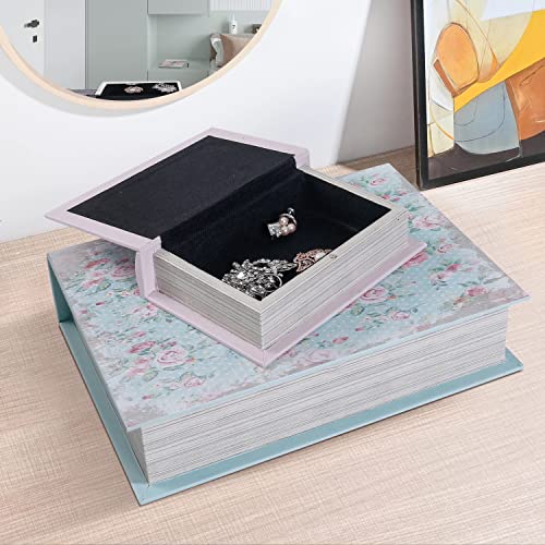 Decorative Storage Book Boxes, Vintage Faux Book Box Set Of 3 With Magnetic Leather Covers - Decorative Storage And Secret Safe For Jewelry, Keepsakes, And Office Supplies #TOP5