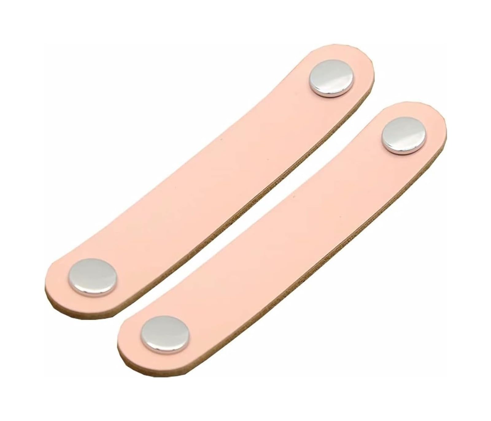Opeximatun Pink Leather Drawer Handles, Leather Furniture Handles 2 Pcs Multicolor Multiple Sizes(,Hole Distance 96Mm)