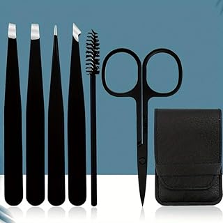 Juego de 6 pinzas para cejas, kit de depilaci...