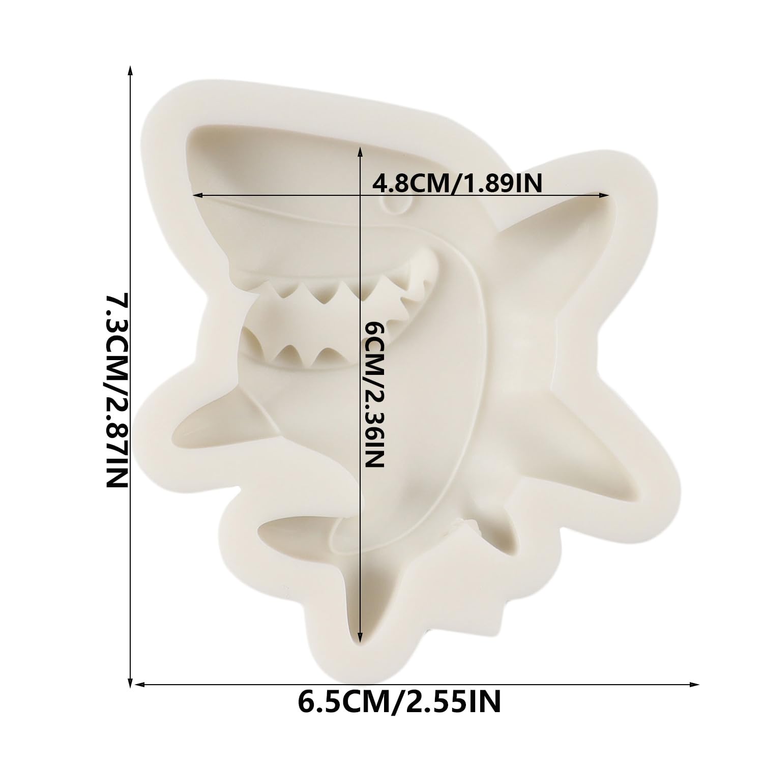 QDMOLDS Ocean Shark Fondant Molds Marine Theme Silicone Molds for Cake Decoration Cupcake Topper Sugar Craft Candy Chocolate Gum Paste Polymer Clay - Image 2