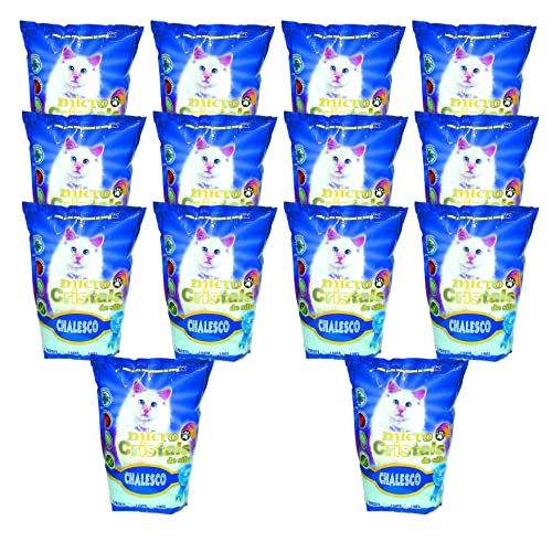 Kit Areia Fina Micro Cristais de Sílica Chalesco para Gatos: eficiente absorção de odor na caixa de