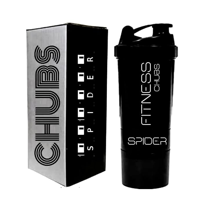 Buy Chubs Gym Spider Shaker Bottle 500ml with Extra Compartment, and