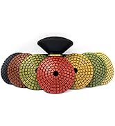 3" Diamond Convex Polishing Pad and 5/8"-11 Backer Pad Convex - Wet Grinding Polishing Tile Stone...