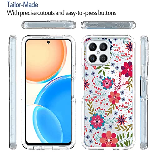 Protection Honor X8 4G transparente anti-rayure floral - 5