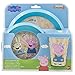 Produktbild STOR 3-teiliges Set (Teller, Schüssel und Becher Easy 260 ml) Peppa Pig Kindness Counts, Kunststoff, bunt, Estándar