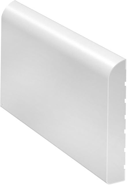 White 45mm Wide Bullnose Window Door Trim/Skirting Upvc Plastic x 5 Metres