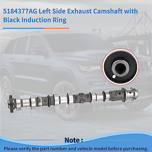 for 5184377AG 5184377AH 5184377AF Left Side Exhaust Camshaft Fit for Chrysler/Jeep/Dodge/RAM Vehicles with 3.6L Engine V6 Models 5184377AD 5184377AE Camshaft-Exhaust Part