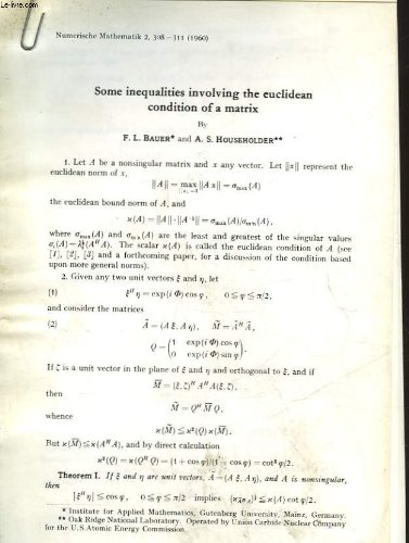 SOME INEQUALITIES INVOLVING THE EUCLIDEAN CONDITION OF A MATRIX