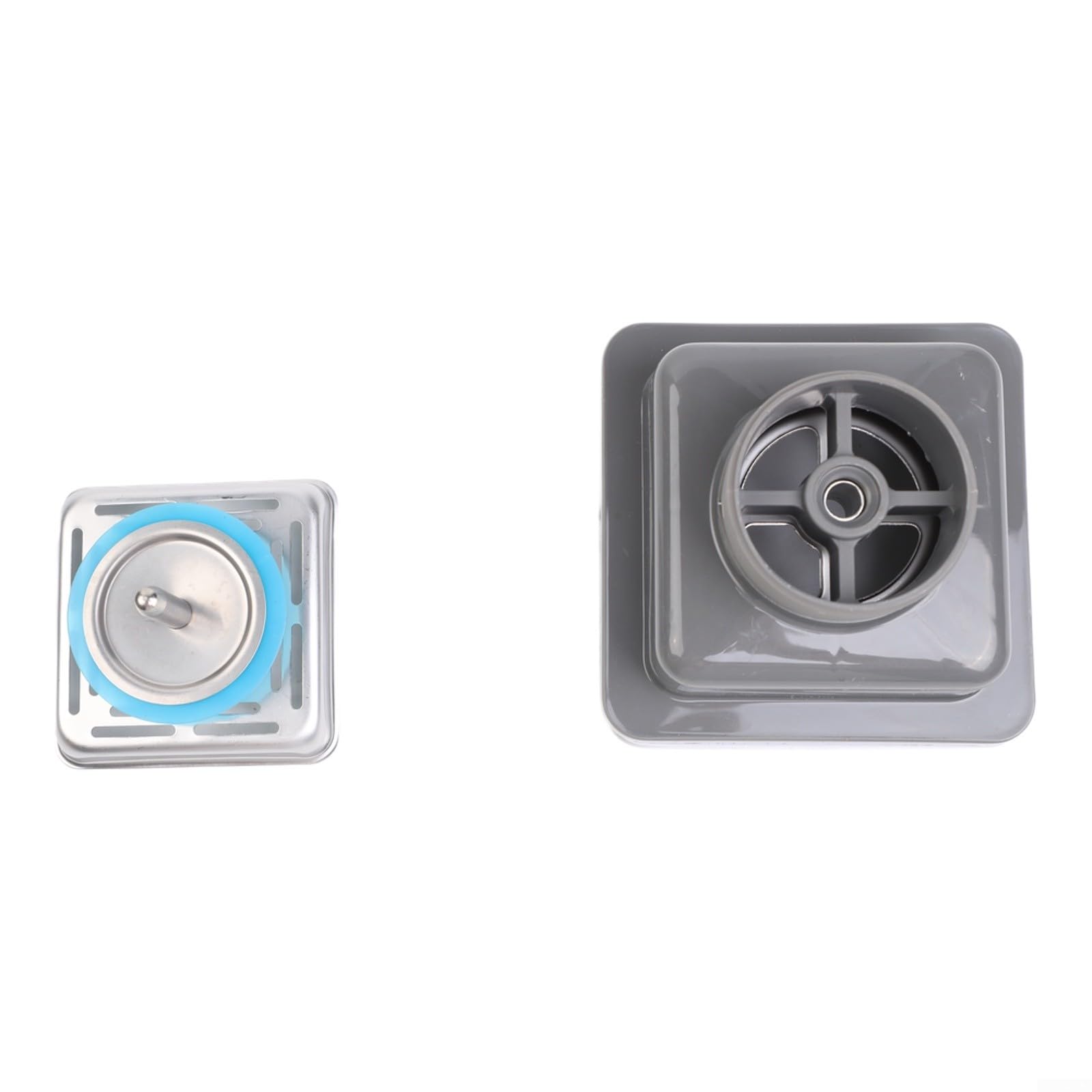 Desagüe cuadrado para fregadero de cocina de 114 mm, mecanismo de elevación de filtro de acero inoxidable para una captura eficiente de partículas de alimentos y eliminación de escombros