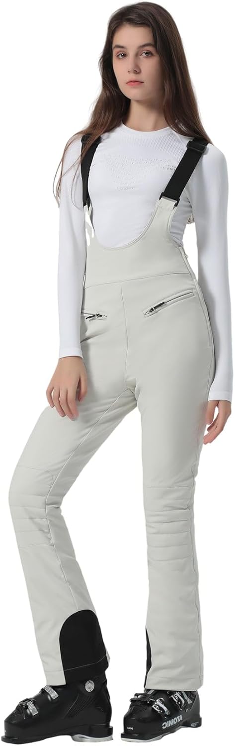 GSOU SNOW Womens Ski Bibs Snow Pants Snowboard Slim Overalls Insulated Waterproof Windproof Warm Winter - Image 4