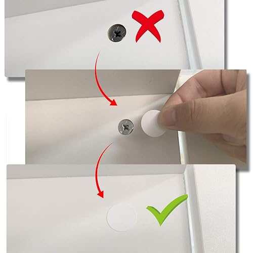 Miniatura 4 de Calcomanías autoadhesivas para agujeros de tornillo, 504 unidades, tapas autoadhesivas de 0.51 pulgadas0.512 in, a prueba de polvo, para tornillos