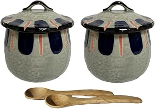 Japanese Chawan-mushi Cups with Lid and Spoon, 3.54 x H2.95 Inches, 8.7 ...