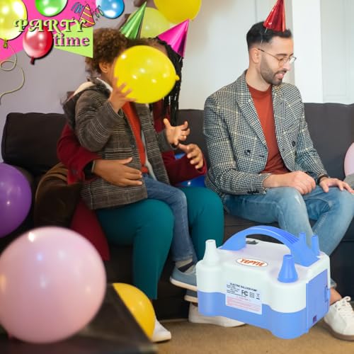 Electric Balloon Pump, Portable 2 Modes Balloon Blower Machine with 14 Ballon Arch Kits, Air Pump for Balloon, Ball oon Inflator for Party Decoration (Blue) by YEPVIE - Image 5