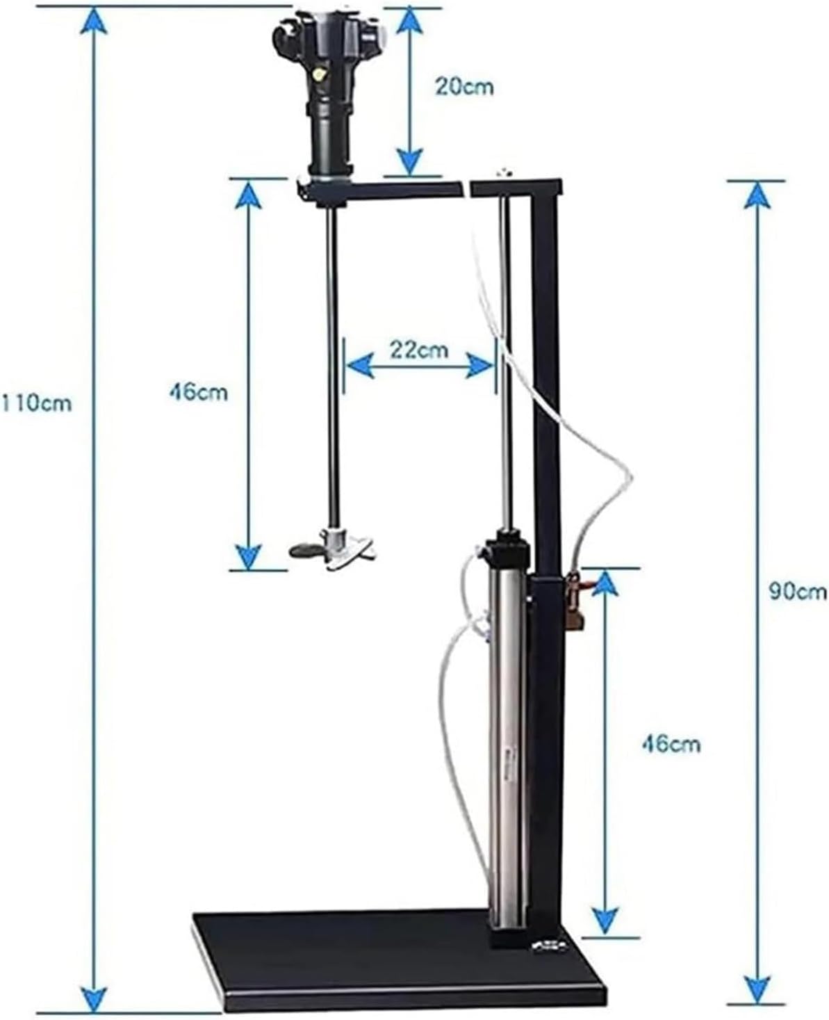 5Gallon Pneumatic Paint Mixer, Stainless Steel Automatic Paint Blender Stirrer, Stirring Air Powered Liquid Mixer,