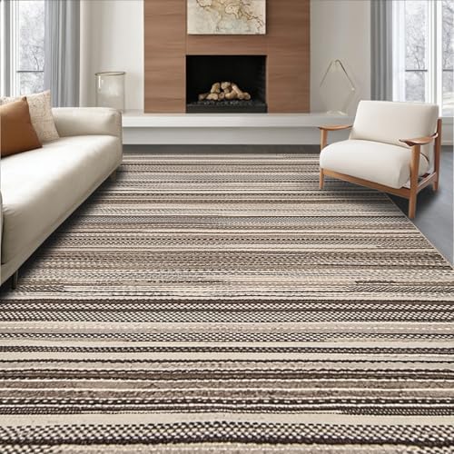 ODIKA Flatwoven High Traffic Area Rug 2x3, Herringbone Woven Earth