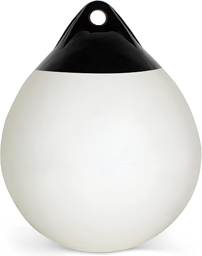 Miniatura 8 de Boat Buoy Ball,10" 12" 15" Dia Vinyl Inflatable Mooring Buoy with Needles and Pump, Fender Ball Round Anchor Buoy for BoatYacht, Round Boat Mooring