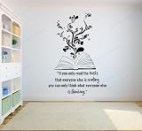 Livre de Devis Autocollant Mural de la Salle de Lecture de la Bibliothèque de Mur de Vinyle Autocollants Magasin de Livre Autocollant Mural Chambre Enfant décoration murale42X61CM