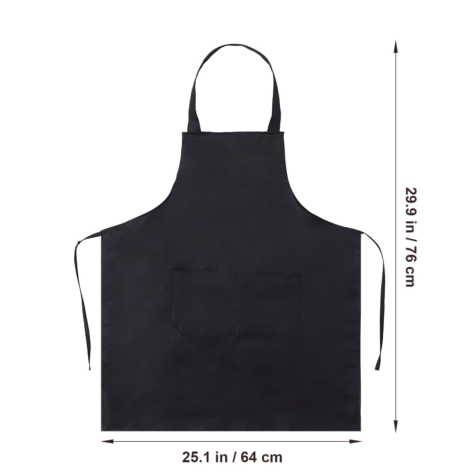 Toyvian 12 Grembiuli con Pettorina Unisex Resistente Grembiuli da Cucina con Tasca Frontale per Cucina Parrucchiere Pittura e Pulizia Casa Set 6 Nero 6 Marrone