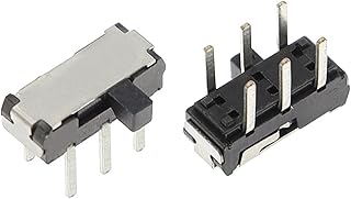 KLNCXC Interruptor de pie 50 interruptores deslizantes táctiles Miniatura de 6 Pines, Color Negro, con inserción Directa, for Seis pies