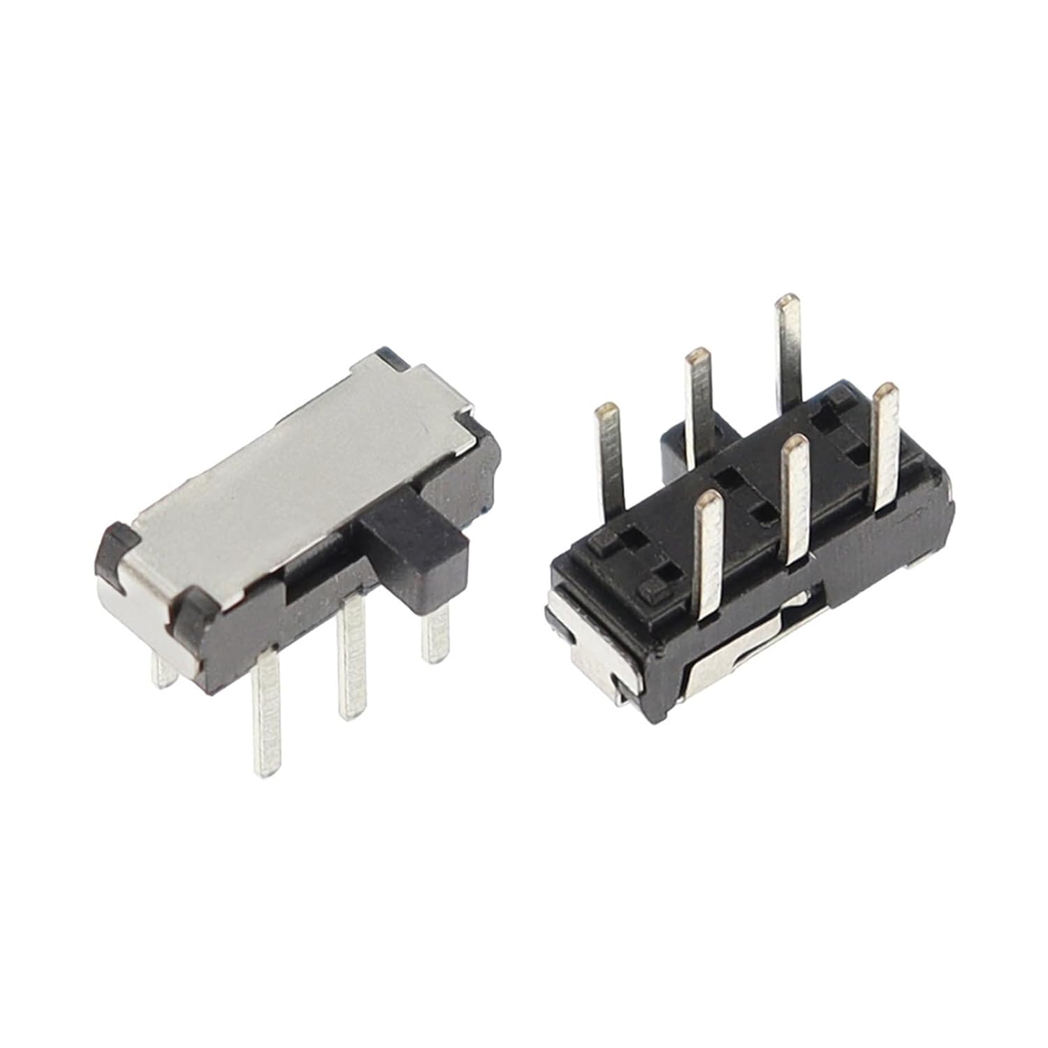 20Pcs Black 6 Pins Side Allocate Six Foot Directly Insert Miniature Tact Slide Toggle Switch