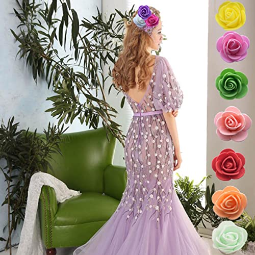 Fzbnsrko 30 Pcs 1.2 Inch Fake Rose Flower Heads,Real Looking Artificial Roses Flowers Heads For Wedding Bouquets Centerpieces Flowers Accessories Mixed Color #TOP4
