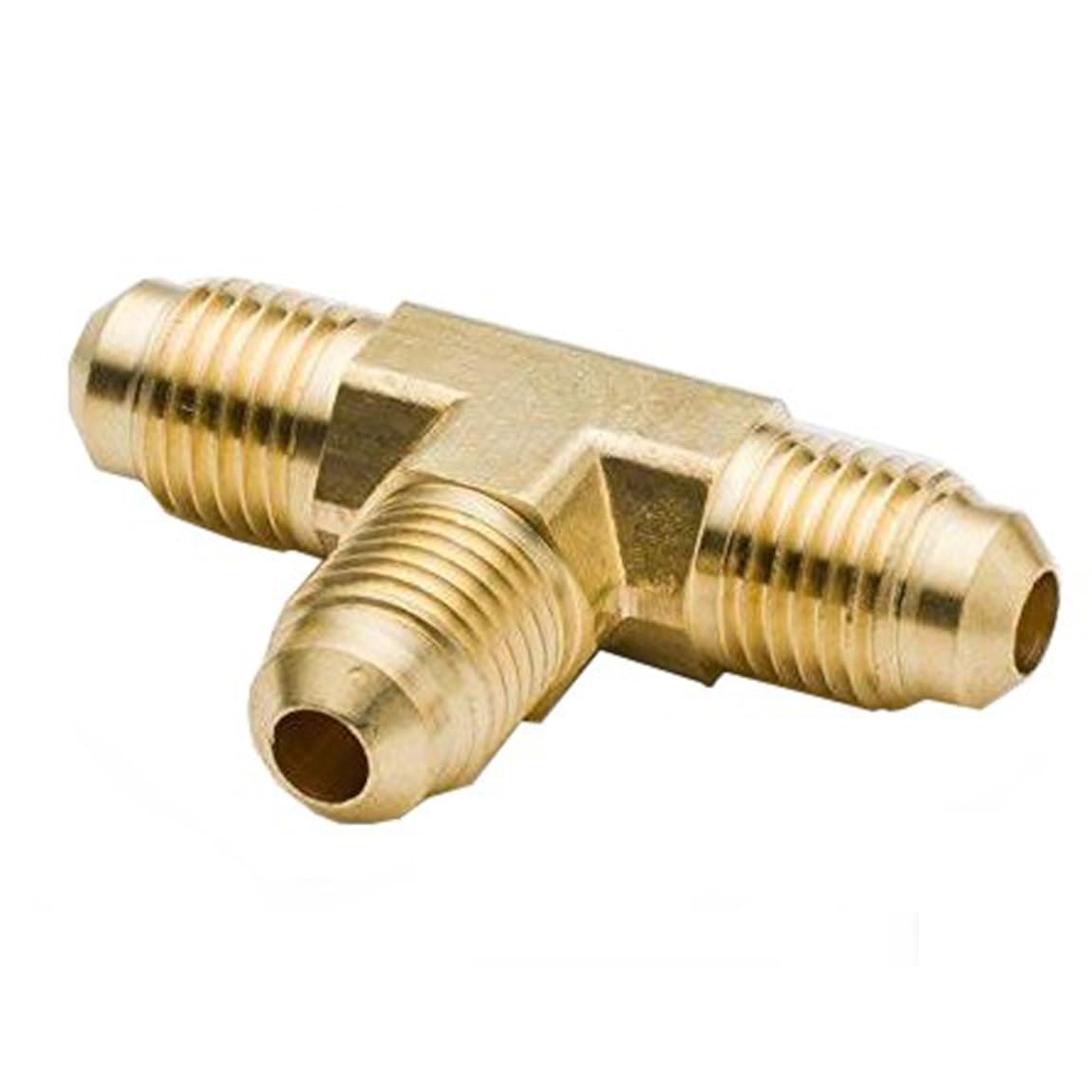 3S SuperSamaStore UT-06 Raccordo a T 3/8" M x M x M Sae, Giunto Tee in Ottone per Condizionatori, Impianti Frigoriferi e Idraulici