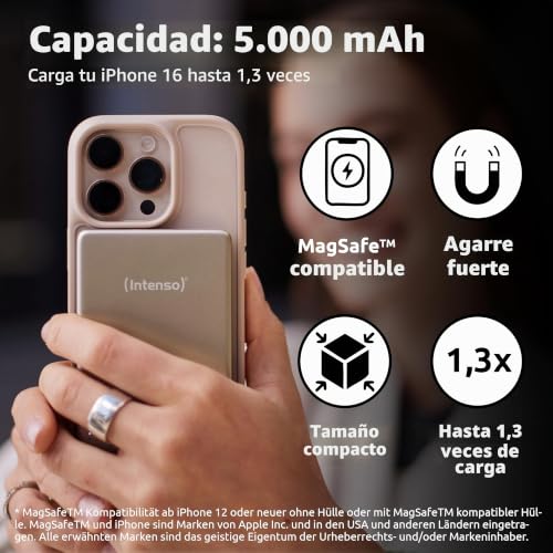Batería externa 5000 mAh Intenso MW5000 USB-C PD 20W champán 3