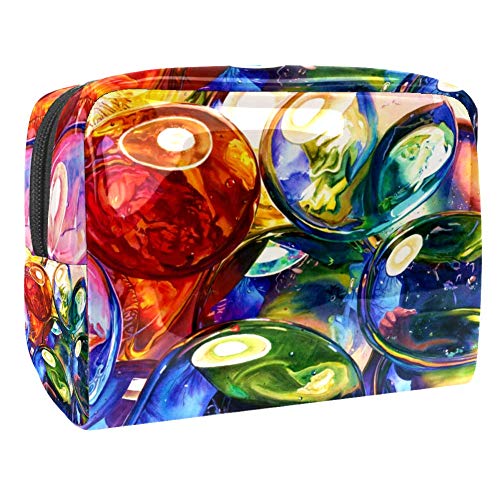 Preisvergleich Produktbild Make-up-Tasche, Glasvase, Kosmetiktasche, Reisetasche, groß, Kulturbeutel, Make-up-Organizer für Frauen