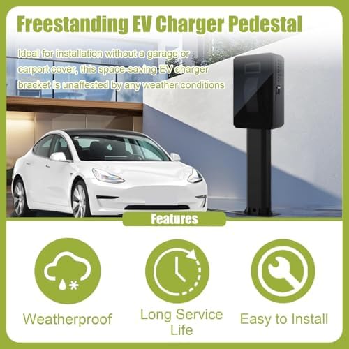 Générique Boîtier de Verrouillage pour borne de Recharge de véhicules électriques, Protection Robuste fixée au Sol pour bornes de Recharge sécurisées à l'intérieur et à l'extérieur