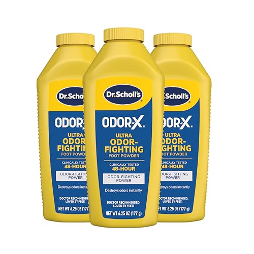 Dr. Scholl's Odor-X Ultra Odor-Fighting Foot Powder, 6.25 oz - Talc-Free Formula Destroys Odors Instantly, Absorbs Sweat, All-Day Odor Protection Guaranteed, Keep your Feet Feeling Fresh and Dry, 3 Ct